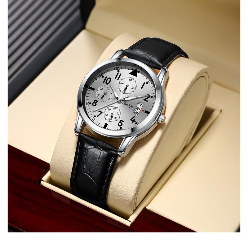Product Introduction of Sunlifex Jam Tangan Pria Original Anti Air Kuarsa Tali Kulit Jam Tangan Cowok  Watches  SL7004 11