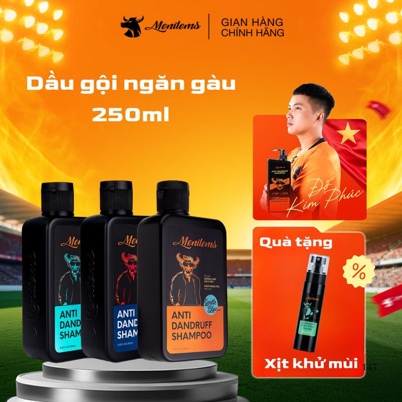 [ĐỘC QUYỀN LIVE] Combo 3 Dầu gội dưỡng tóc Menitems 250ml - Ngăn gàu, giảm ngứa, cấp ẩm, phục hồi tóc hư tổn - L1