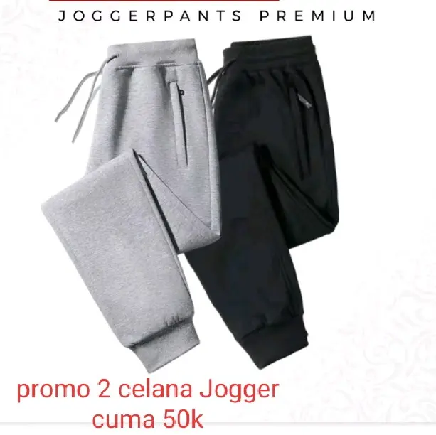 50k dapat 2 celana panjang Jogger Beby Terry