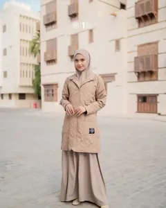 Hijacket Belva Jaket Puffer Premium Nyaman dan Modis Elegant | Jaket Wanita Muslimah Syari Panjang Kekinian