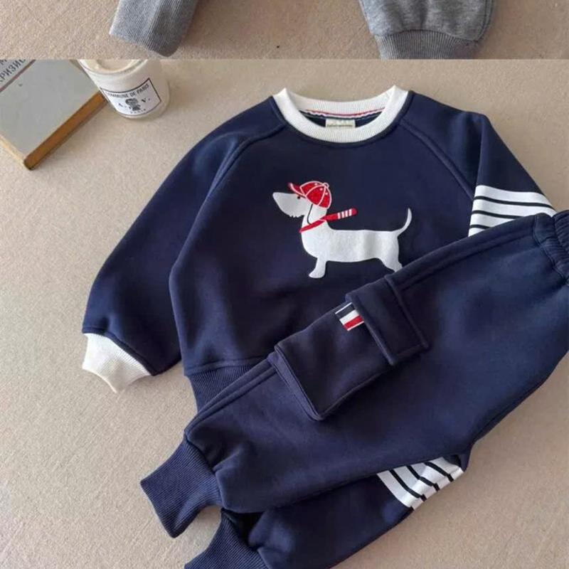 Bộ nỉ trần bông phom hàn cún xinh  cho bé yêu 8-30kg