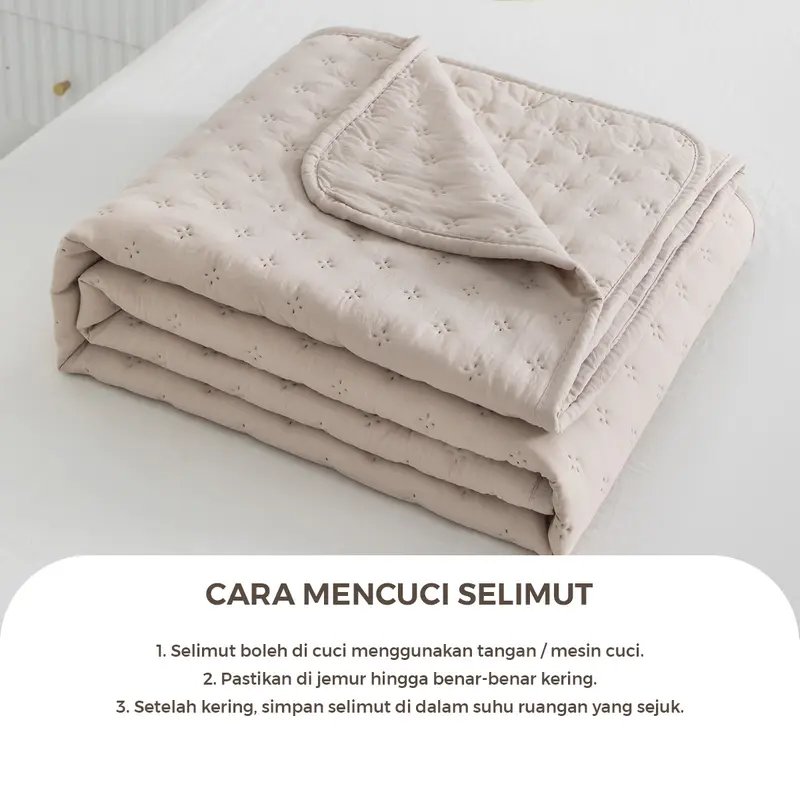 Series Bed Cover ONLY Selimut Tidur Lembut Motif Polos Soft Washable BEST SELLER - ZHB 2