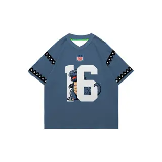 RZQKIDS / Dino 16 / Number Series / Jersey anak / Streetwear / Retro / Vintage / Rugby / y2k / Bloke Core / Korea / Unisex / Laki laki / Perempuan / Full printing / ootd / Atasan / Usia 1 -10 Tahun