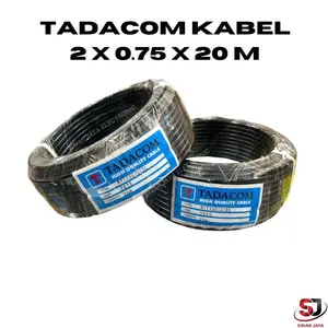 Kabel listrik / audio  Kabel HYO 2 X 0,75 x 20 Meter serabut Isi dua merek Tadacom