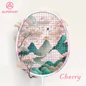 ALP-SPORTS TX-Cherry 4U T600 Karbon Fiber Fleksibel 25Lbs(default 20) Ideal untuk Pemain Serbaguna dan Kontrol Baik Raket Seimbang Ringan untuk Semua Level