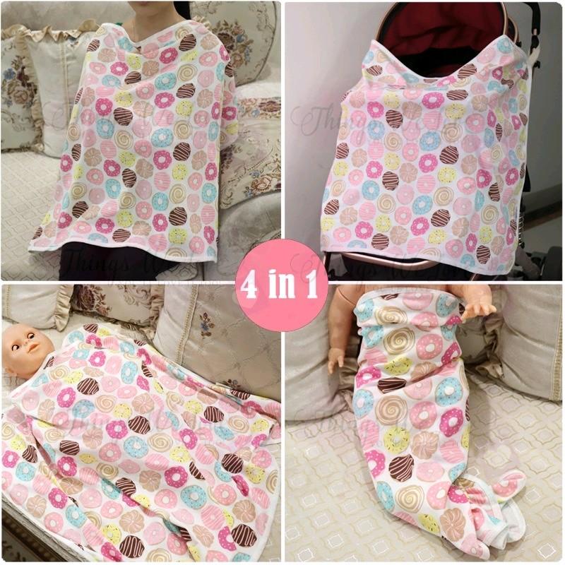 [SG SELLER] Nursing Shawl (Type D) Breastfeeding Cover Stroller Car Seat Cot Comfortable Breathable Light Weight 2