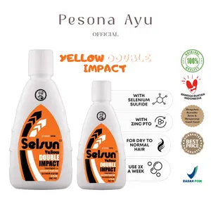 SELSUN Shampoo Yellow Double Impact 50 / 100 - Shampoo Anti Ketombe Conditioner Haircare Acid