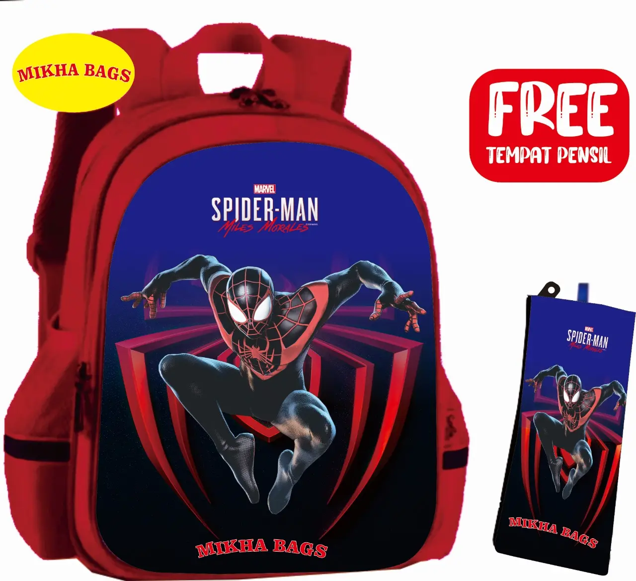 Tas ransel anak sekolah laki laki SD TK motif marvel spider-man/tas anak motif spiderman terbaru terlais kekinian/tas anak FAUD TK SD /tas backpack gendong bahu/tas fashion anak karakter bisa cod