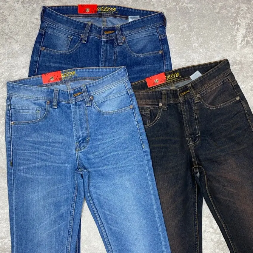 G'ELZIO- Jeans Panjang Pria Reguler 13 Oz Tidak Melar Distro Casual Branded Standar Nyaman