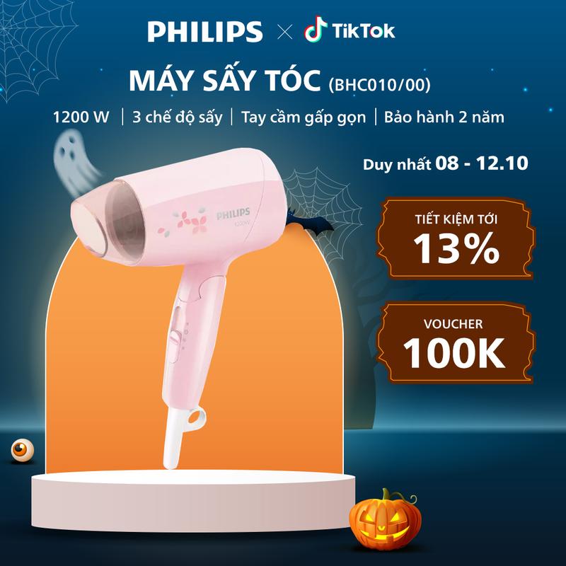 Máy Sấy Tóc PHILIPS BHC010/00, Công Suất 1200 W, 3 Chế Độ Sấy, Bảo Hành 24 Tháng