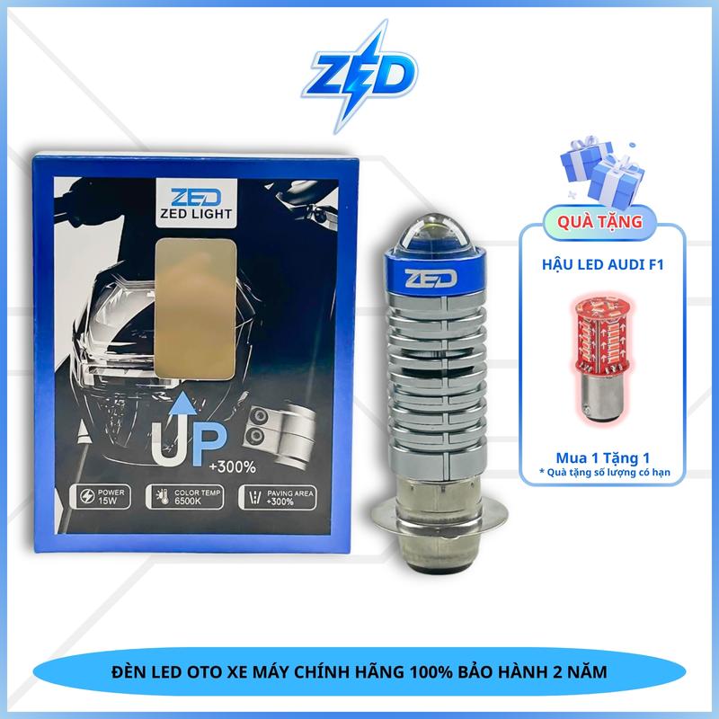 Đèn Pha Bi Cầu X8 ZED LIGHT - Siêu Sáng Chân Đèn M5 Lắp Dream, Wave Nhỏ, Fu1, Fu2, Sirius, Exciter... Điện 10-80V AC/DC - Phụ Tùng Đèn LED
