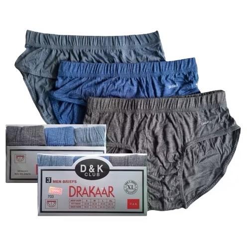 Celana Dalam Pria Drakaar 703 Bahan Katun Super Lembut Karet Anti Gatal  Cowok Segi tiga CD Pria [1 Box isi 3 Pcs] Nyaman Dewasa 1