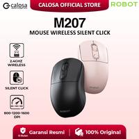 Gambar Mouse Wireless ROBOT M207 Silent click 2.4GHz Optical 1600DPI Kursor Akurat Cocok untuk PC Laptop Original warna hitam dan pink - Garansi Resmi 1 Tahun - BLACK TANPA BATERAI dari Calosastore Kota Malang 1 Tokopedia
