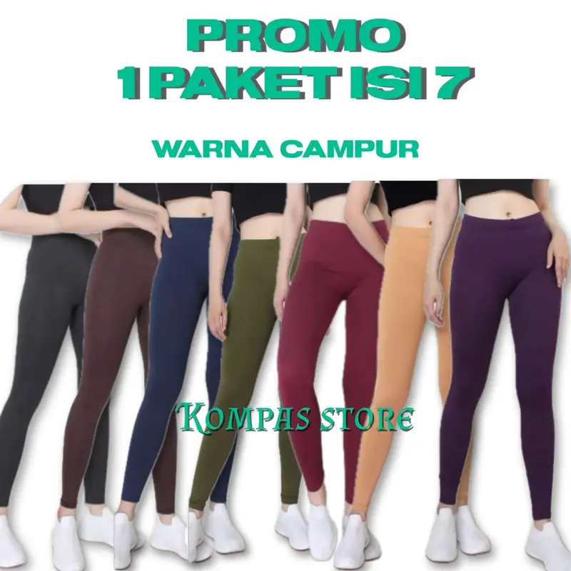 PROMO BELI 1 PAKET dapat 8PC LEGGING PANJANG WANITA/CELANA LEGGING COD 01 1