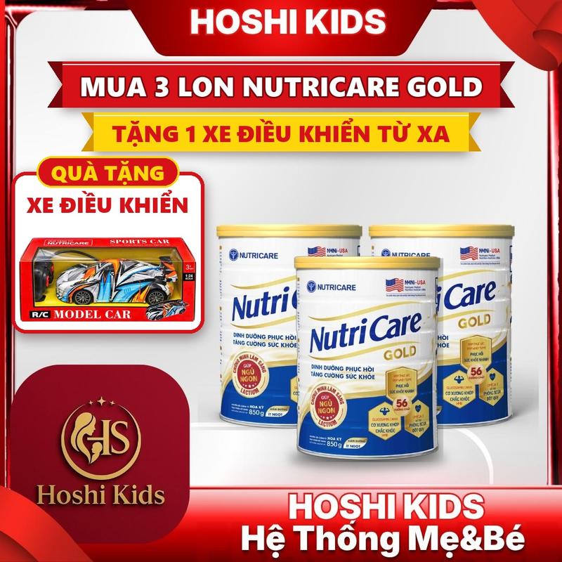 Combo 3 Lon - Sữa Bột Công Thức NUTRICARE Gold Dinh Dưỡng Cho Người Lớn Tuổi 900g/Lon