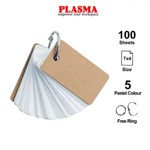[100 Lembar] FLASH CARD TERMURAH Candy Colour Paper Notebook Mini Warna Memopad note Free Ring memo