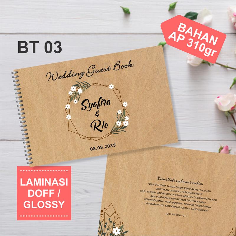 Buku Tamu Pernikahan Custom Aesthetic Kekinian Murah 1