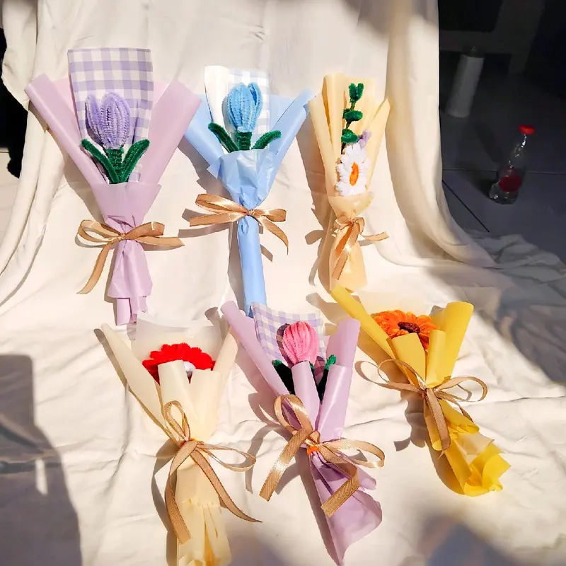 Buket Kawat Bulu/Buket Bunga Kawat Bulu/Buket Bunga Tulip/Buket Bunga Sunflower 3