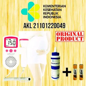Paket Lengkap Alat Deteksi Detak Jantung Bayi Fetal Doppler JSL T501 3 MHz dengan Gel dan Baterai Putih