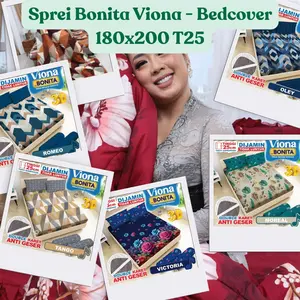 [Promo] Bedcover Bonita Viona Ukuran 180x200 Set Fitted / Double