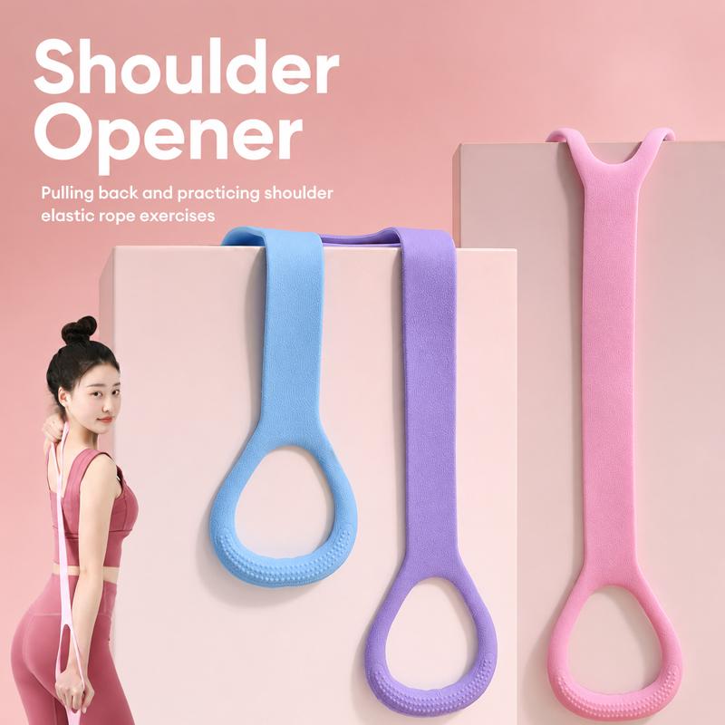 Dây kháng lực hình số 8 dành cho nữ, dây co giãn tập lưng, dây đàn hồi yoga, dụng cụ mở vai, dụng cụ kéo kháng lực tập thể dục tại nhà.