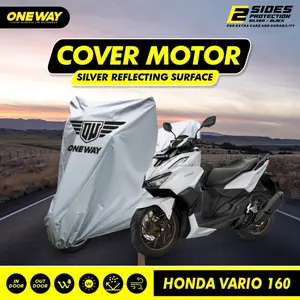 Oneway Cover Motor Sarung Motor HONDA VARIO 160 Silver Waterproof Uv Protect Outdoor