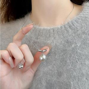 Kalung Choker Mutiara, Untuk Wanita, Rantai Ular Bersendi Buluh Serbaguna, Rekaan Niche Minimalis, Barang Kemas Mewah Mampu Milik, Terlaris Viral TK, Barang Kemas Mendengar