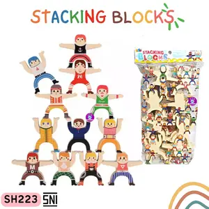 Mainan Edukasi Stacking Blocks Isi 16Pcs/Mainan Edukasi Balancing Susun Menyusun