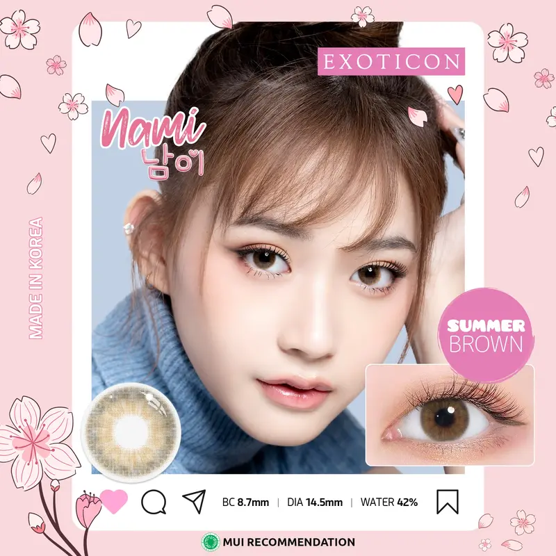 Exoticon Softlens - Nami - Summer Eye Soflens Lensa Brown 0