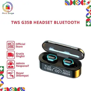 TWS G35B Headset Bluetooth Earphone TWS Wireless LED Earbud