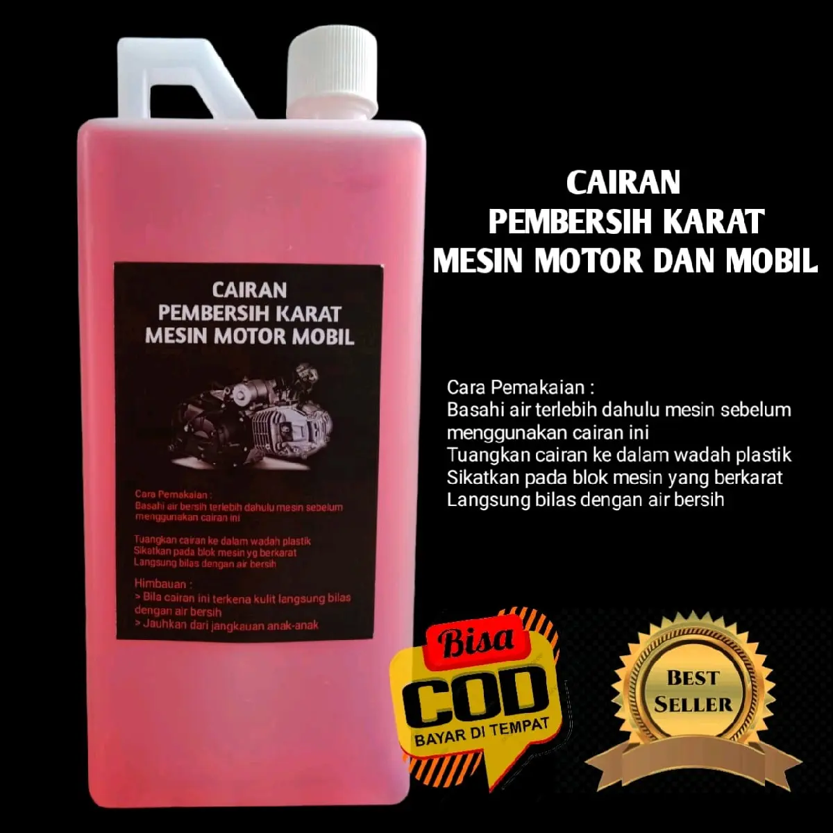 Cairan Pembersih Karat Mesin Motor dan Mobil / Cairan pembersih karat/kerak Mesin