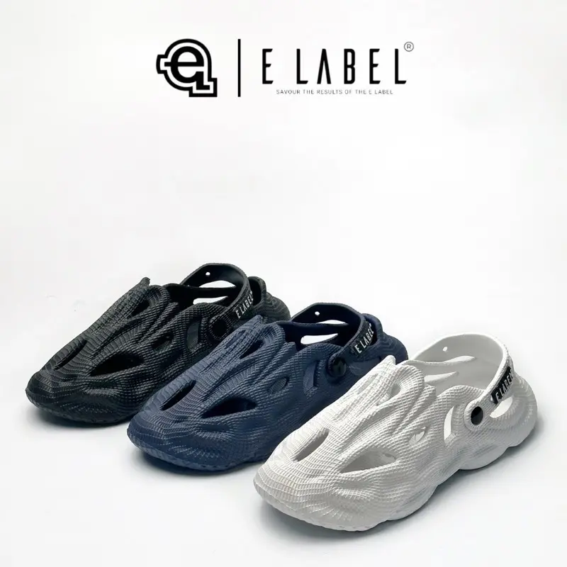 E Label - Sandal Monster Polo |  Sandal Slop Pria Sandal Sepatu Pria Sandal Clog Karet Sendal 0