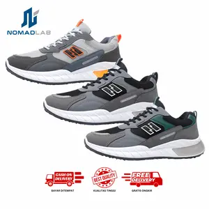 Nomad Hylux Sepatu Sneakers Kasual Running Ringan S34 Casual Karet Shoes Sport Olahraga Pria Hitam