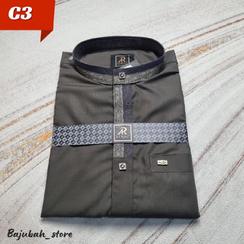 Baju Koko Alraz FACHRUDDIN Lengan Pendek Pria Muslim Premium  / Kemeja Pria Dewasa Katun Premium 5