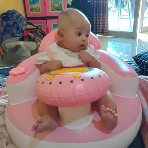 【 Duffy Toys】Sofa Tiup Untuk Bayi Sofa Bayi / Kursi Bayi Tiup Belajar Duduk / Sofa Tiup Untuk Bayi Sofa Makan Bayi / Lengkap Dengan Pompa Dan Musik Bayi baby chair / Baik Untuk Mandi Makan Duduk Dan Bermain Kursi Duduk Bayi / Kursi Makan Bayi / Kursi Bayi