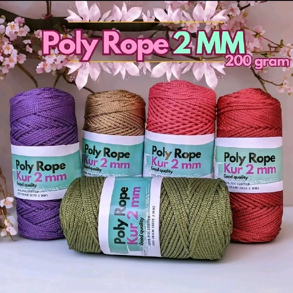 Benang Rajut Polyrope Talikur 200gram multifungsi Kerajinan