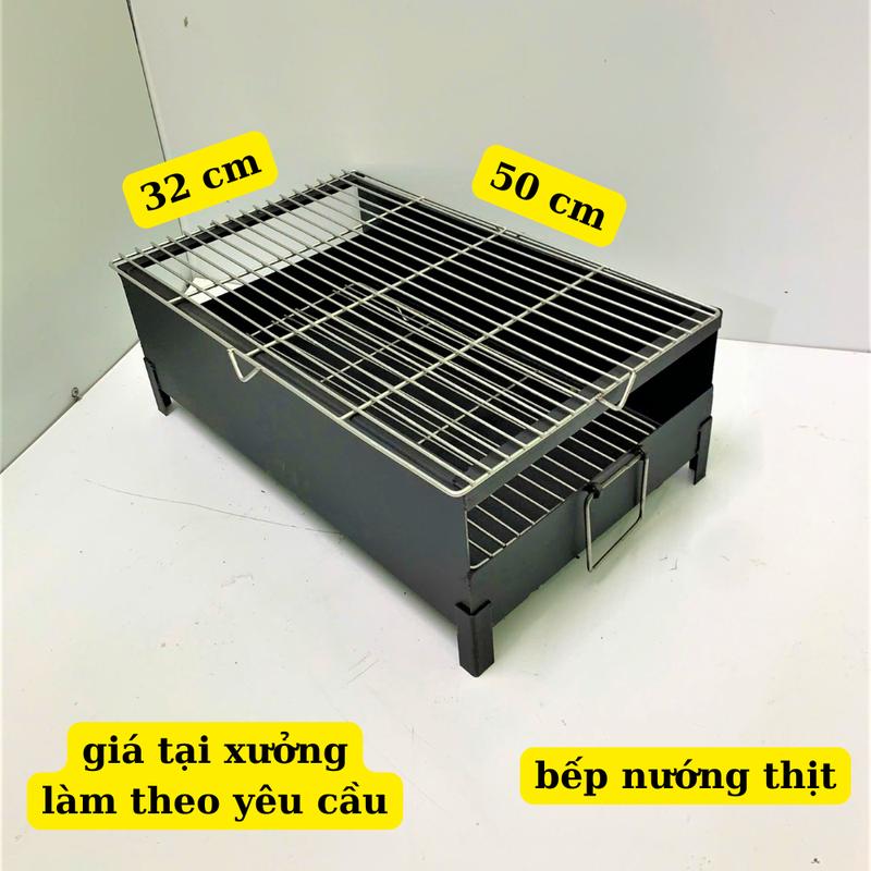 bếp nướng thịt than hoa, lò nướng thịt gia đình, bếp nướng thịt bbq, kích thước 32 * 50 cm