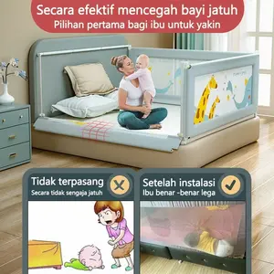 EB Baby Bedrail Baby Bed Rail Safety Guard Bedguard Fence Extra Tall Pembatas Pengaman Pagar Kasur Bayi Tempat Tidur Anak-Anak