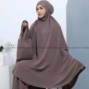 Ra Fashion - Mukena Dewasa Crinkle Airflow Syar'i Dagu Malaysia Jumbo Lembut Tebal TikTok Re-launch beli lokal Panjang Putih Muslim Umroh