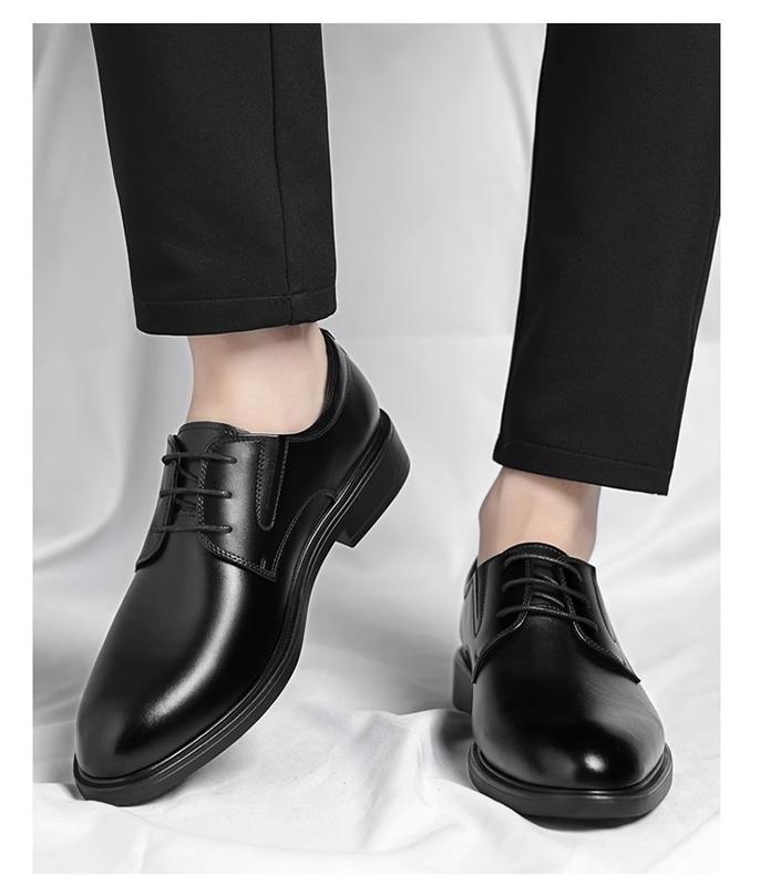 Sepatu kulit pria terbaru, nyaman dan berventilasi, cocok untuk musim semi dan gugur, kasual dan serbaguna, memiliki alas lunak, anti-selip, cocok untuk keperluan bisnis. 7