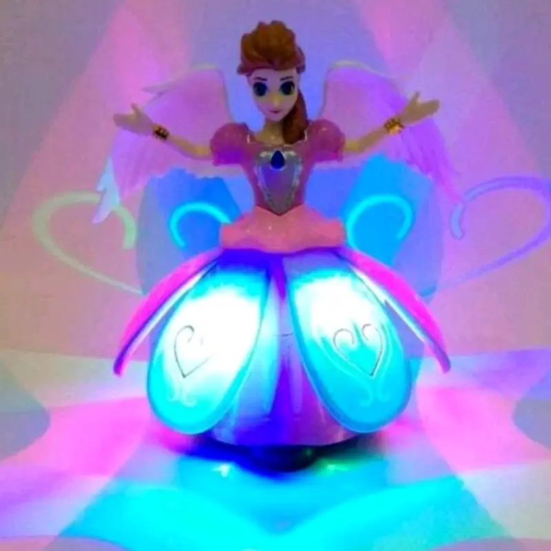 Mainan dancing angel frozen/boneka menari princess lampu toys 4