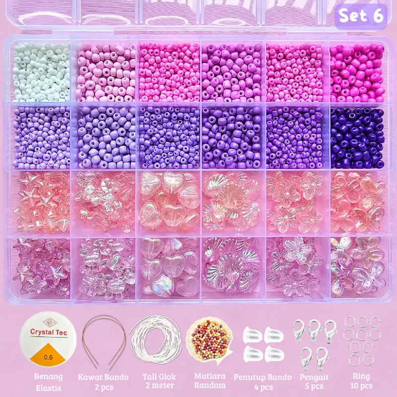 Manik Manik Pasir DIY Beads Craft 1 Box - SM014 3