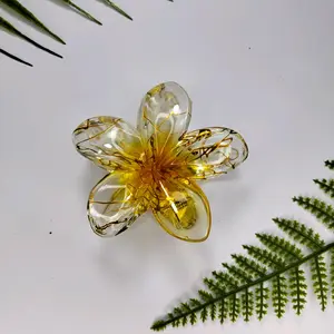 jepitan kamboja bening berwana kaca premium