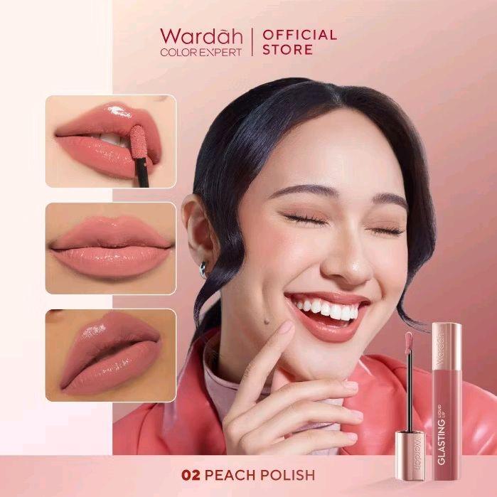 Lipstik Cair Wardah Glasting Baru dengan Teknologi Glasscushion dan Ceramide - Lipstick, Liptint, Bibir, Gloss 5