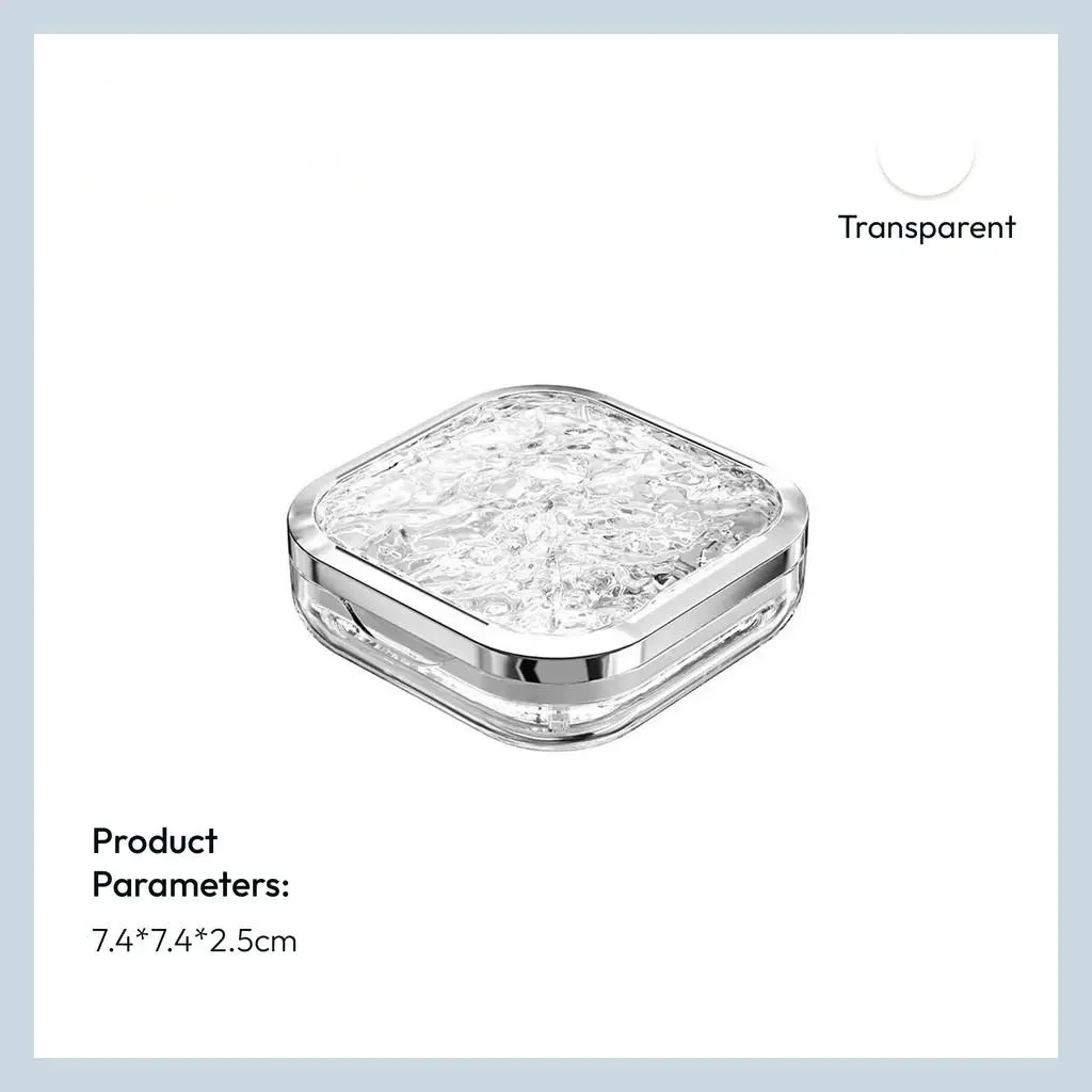 Luxury Clear Pill Organizer with 4 Compartments Portable Medicine Storage Box for Daily Pills Vitamins Travel