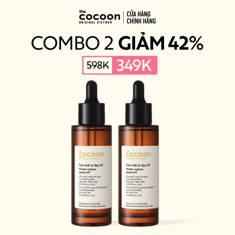 Ảnh đại diện COMBO 2 Tinh chất bí đao N7 (serum) 7% Niacinamide sạch mụn chuyên sâu & mờ vết thâm Cocoon 70ml