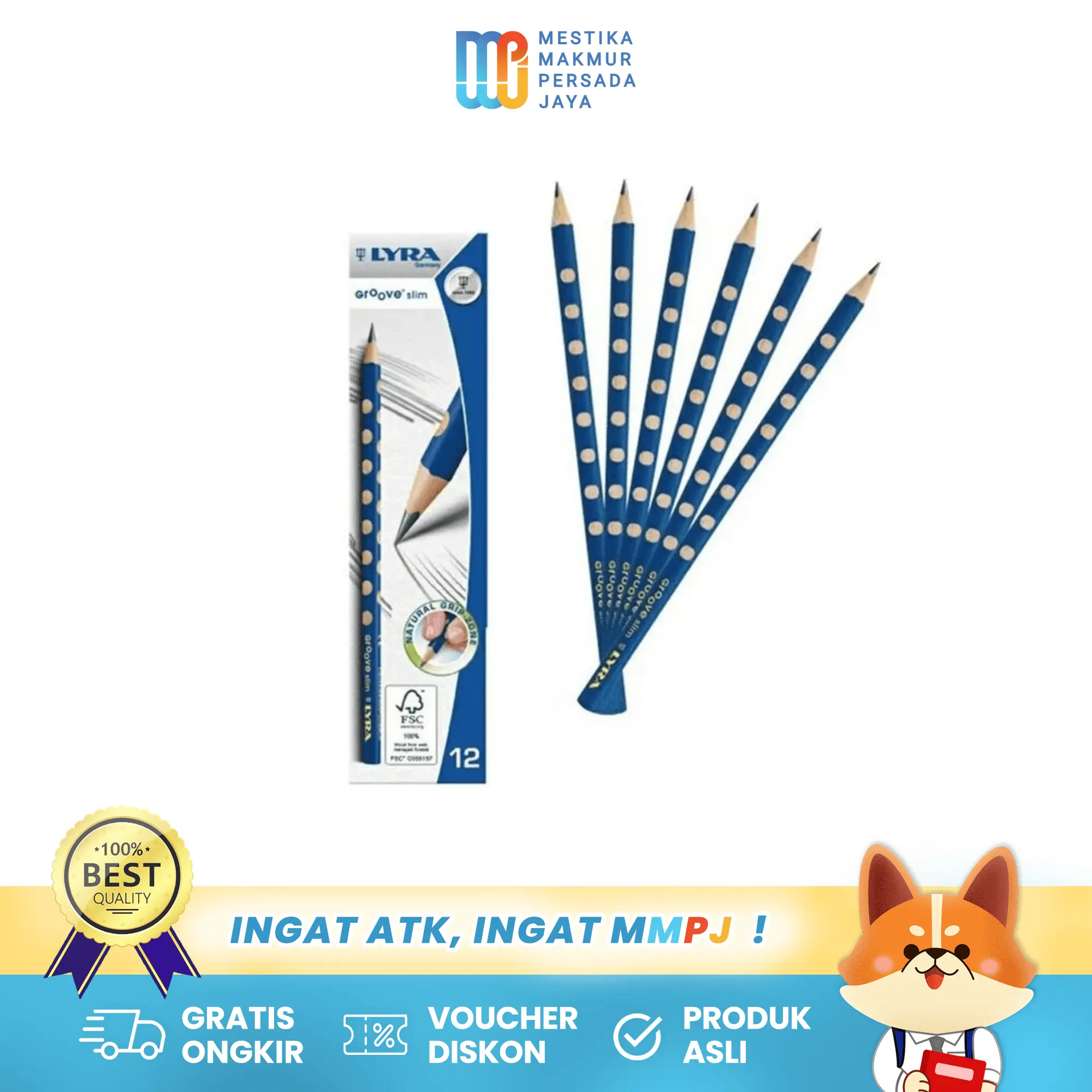 Lyra Groove Slim Pensil HB Segitiga - 1Pcs 1760100
