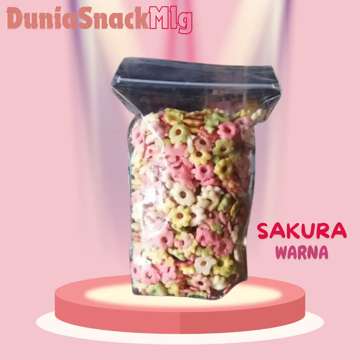 500gr - SNACK SAKURA WARNA WARNI Jajanan Jadul Food