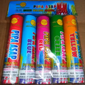 1 PAK ISI 5 PCS - PIPA WARNA WARNI SMOKE BATANG / PIPA ASAP WARNA WARNI 60 DETIK PERLENGKAPAN PESTA