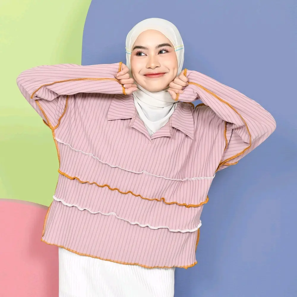 Belazir yuna playfull knit tops -Atasan muslim wanita